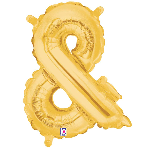 14 inch AMPERSAND - GOLD (AIRFILL ONLY) - LA Balloons