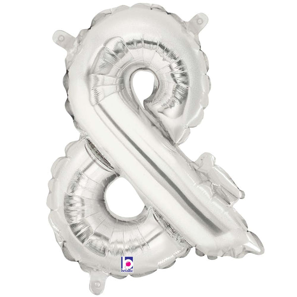 14 inch AMPERSAND - SILVER (AIRFILL ONLY) - LA Balloons