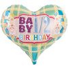 14 inch JELLY HEART - HALF BIRTHDAY TARTAN GREEN - LA Balloons