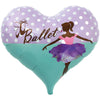 14 inch JELLY HEART - LITTLE BALLERINA - LA Balloons
