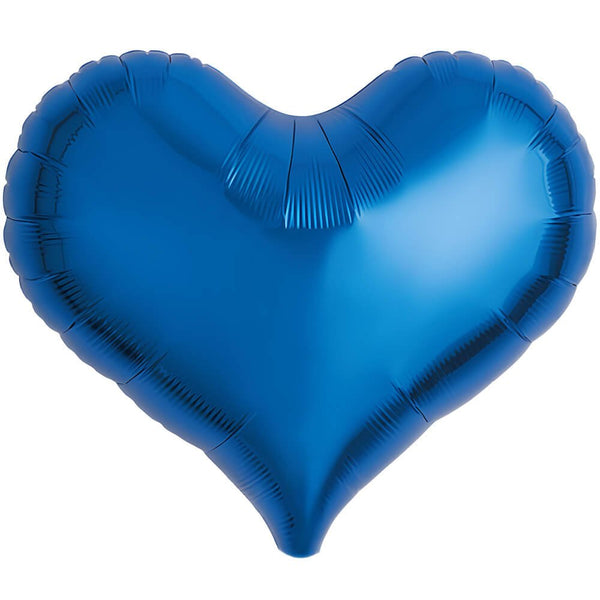 14 inch JELLY HEART - METALLIC BLUE - LA Balloons