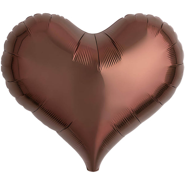 14 inch JELLY HEART - METALLIC BROWN - LA Balloons