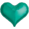 14 inch JELLY HEART - METALLIC GREEN - LA Balloons