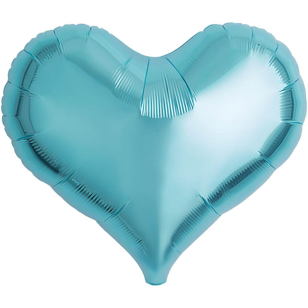 14 inch JELLY HEART - METALLIC LIGHT BLUE - LA Balloons