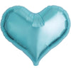 14 inch JELLY HEART - METALLIC LIGHT BLUE - LA Balloons