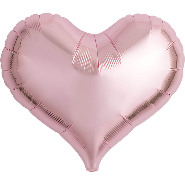 14 inch JELLY HEART - METALLIC LIGHT PINK - LA Balloons