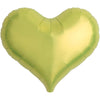 14 inch JELLY HEART - METALLIC LIME GREEN - LA Balloons