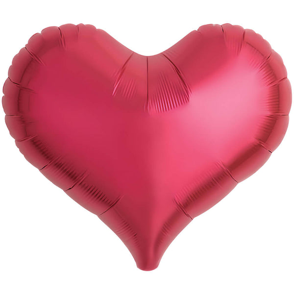 14 inch JELLY HEART - METALLIC RED - LA Balloons