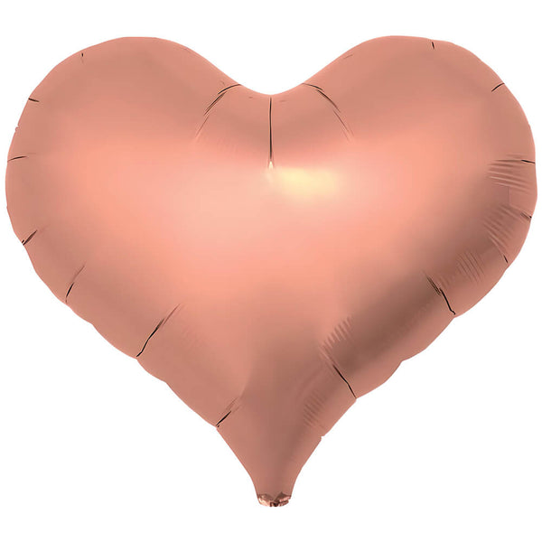 14 inch JELLY HEART - METALLIC ROSE GOLD - LA Balloons
