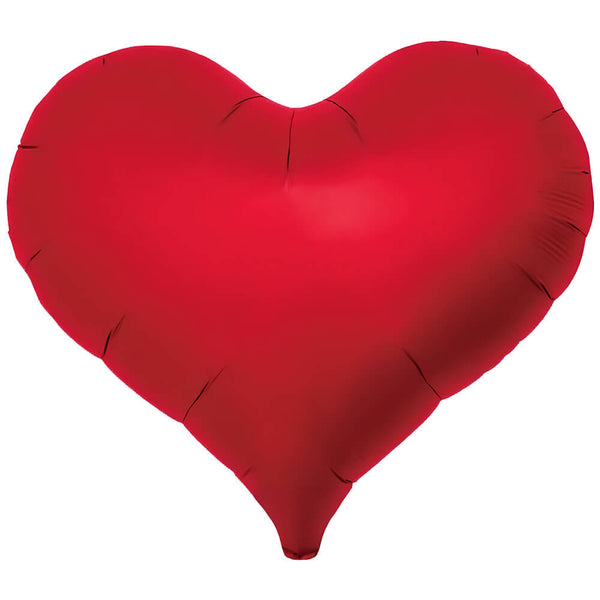 14 inch JELLY HEART - METALLIC RUBY RED - LA Balloons