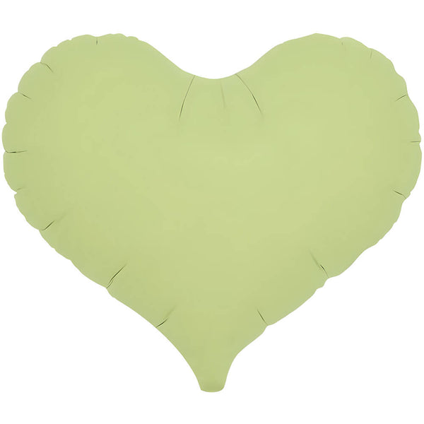 14 inch JELLY HEART - PASTEL GREEN - LA Balloons