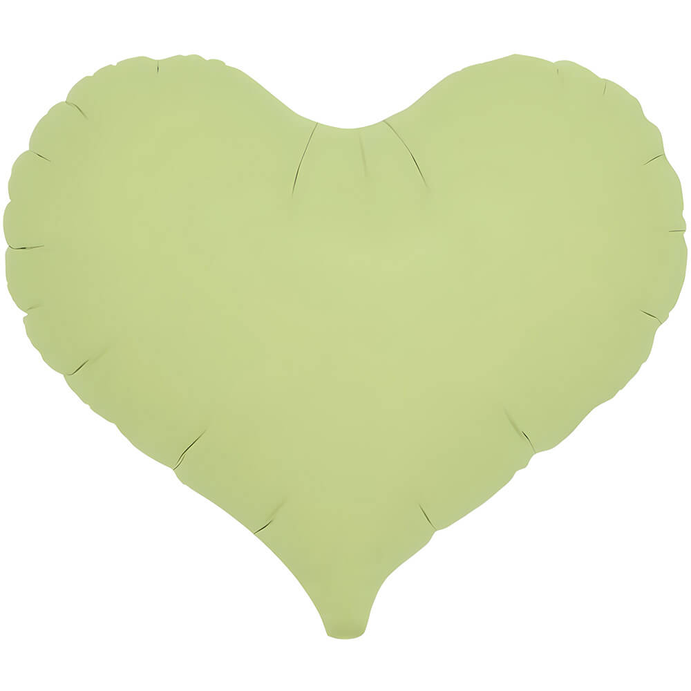 14 inch JELLY HEART - PASTEL GREEN