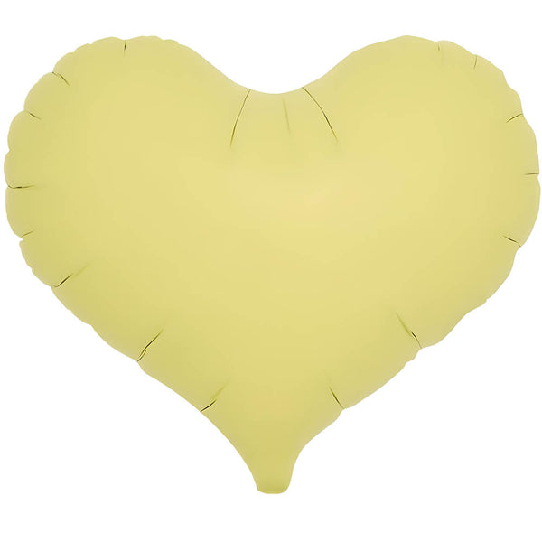14 inch JELLY HEART - PASTEL YELLOW - LA Balloons