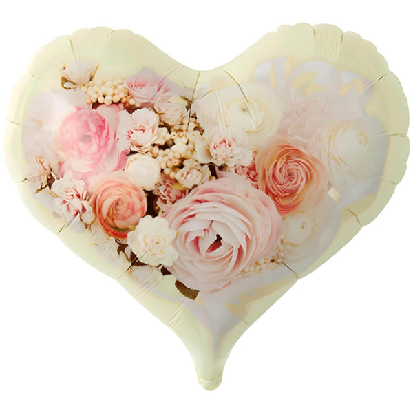 14 inch JELLY HEART - PRINCESS BOUQUET IVORY - LA Balloons