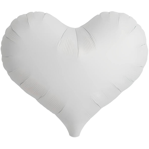 14 inch JELLY HEART - WHITE - LA Balloons