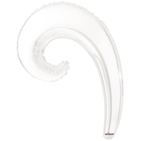 14 inch KURLY WAVE - WHITE GELLIBEAN - LA Balloons