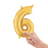 14 inch NUMBER 6 - GOLD MEGALOON - LA Balloons