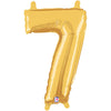 14 inch NUMBER 7 - GOLD MEGALOON - LA Balloons