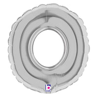 Betallic 7 inch NUMBER 0 - SILVER MEGALOON Foil Balloon 14840S-B-U