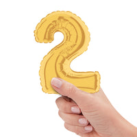 Betallic 7 inch NUMBER 2 - GOLD MEGALOON Foil Balloon 14842G-B-U