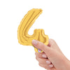 Betallic 7 inch NUMBER 4 - GOLD MEGALOON Foil Balloon 14844G-B-U