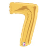 Betallic 7 inch NUMBER 7 - GOLD MEGALOON Foil Balloon 14847G-B-U