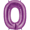 Betallic 40 inch NUMBER 0 - PURPLE MEGALOON Foil Balloon 15840PP-B-P