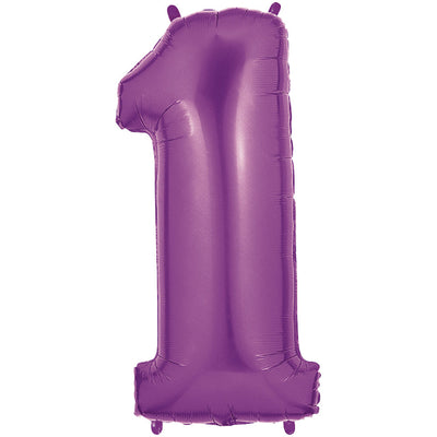 Betallic 40 inch NUMBER 1 - PURPLE MEGALOON Foil Balloon 15841PP-B-P