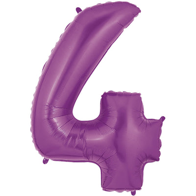 Betallic 40 inch NUMBER 4 - PURPLE MEGALOON Foil Balloon 15844PP-B-P