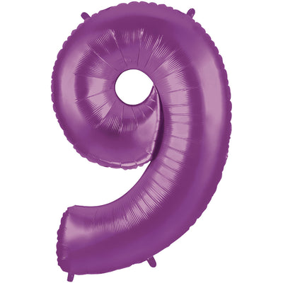 Betallic 40 inch NUMBER 9 - PURPLE MEGALOON Foil Balloon 15849PP-B-P