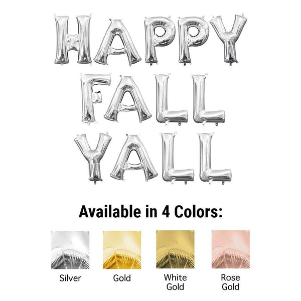 16 inch HAPPY FALL YALL - ANAGRAM LETTERS KIT (AIR - FILL ONLY) - LA Balloons