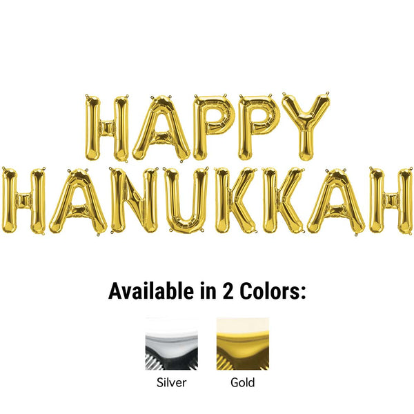 16 inch HAPPY HANUKKAH - NORTHSTAR LETTERS KIT (AIR - FILL ONLY) - LA Balloons