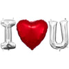 16 inch I (HEART) U - ANAGRAM LETTERS KIT (AIR - FILL ONLY) - LA Balloons