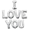 16 inch I LOVE YOU - ANAGRAM LETTERS KIT (AIR - FILL ONLY) - LA Balloons