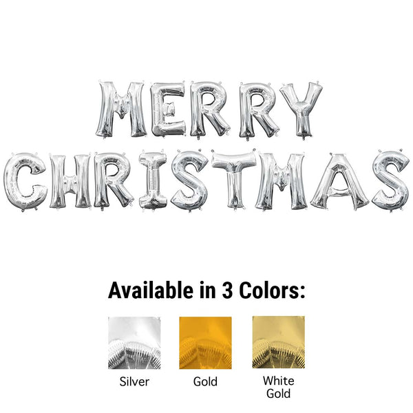 16 inch MERRY CHRISTMAS - ANAGRAM LETTERS KIT (AIR - FILL ONLY) - LA Balloons