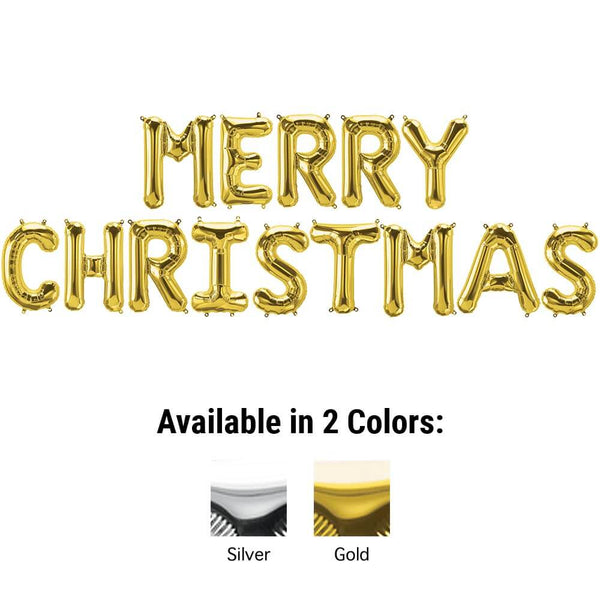 16 inch MERRY CHRISTMAS - NORTHSTAR LETTERS KIT (AIR - FILL ONLY) - LA Balloons