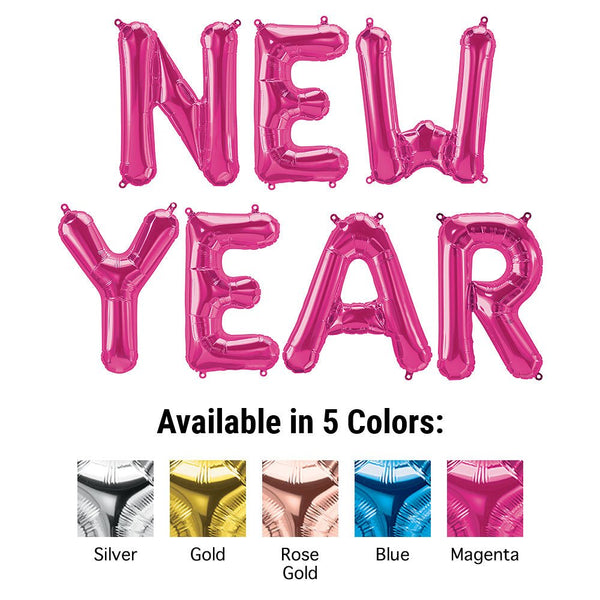 16 inch NEW YEAR - NORTHSTAR LETTERS KIT (AIR - FILL ONLY) - LA Balloons