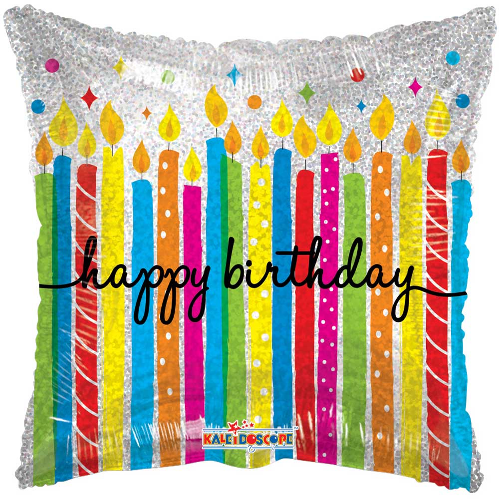 18 inch BIRTHDAY BIG CANDLES HOLOGRAPHIC