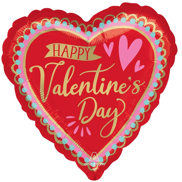 17 inch HAPPY VALENTINE'S DAY ARTISTIC AFFECTION - LA Balloons