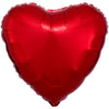 17 inch HEART - METALLIC RED - LA Balloons