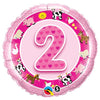 18 inch AGE 2 PINK FARM ANIMALS - LA Balloons