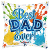 18 inch BEST DAD BABY HANDS HOLOGRAPHIC - LA Balloons