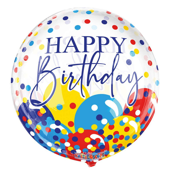 18 inch BIRTHDAY BALLOONS AND CONFETTI GELLIBALL - LA Balloons