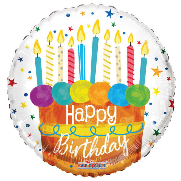 18 inch BIRTHDAY CAKE AND CANDLE - LA Balloons