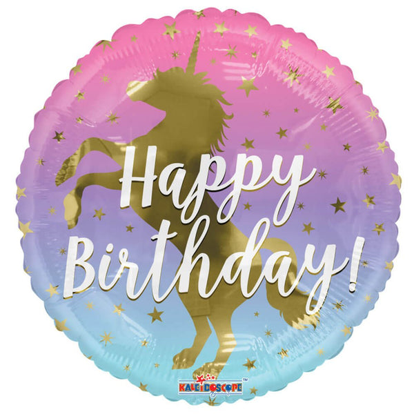 18 inch BIRTHDAY UNICORN SILHOUETTE - LA Balloons