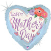 18 inch BLUE MOTHER'S DAY FLORAL - LA Balloons