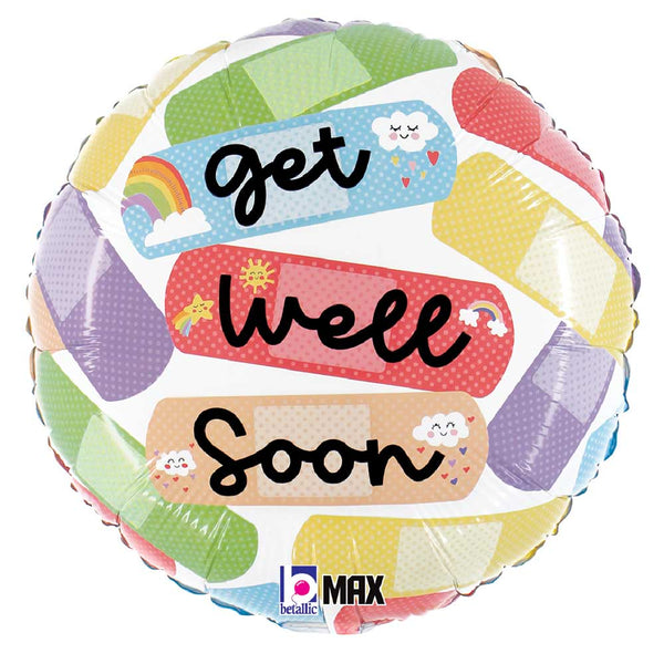 18 inch CHEERFUL GET WELL BANDAIDS - LA Balloons