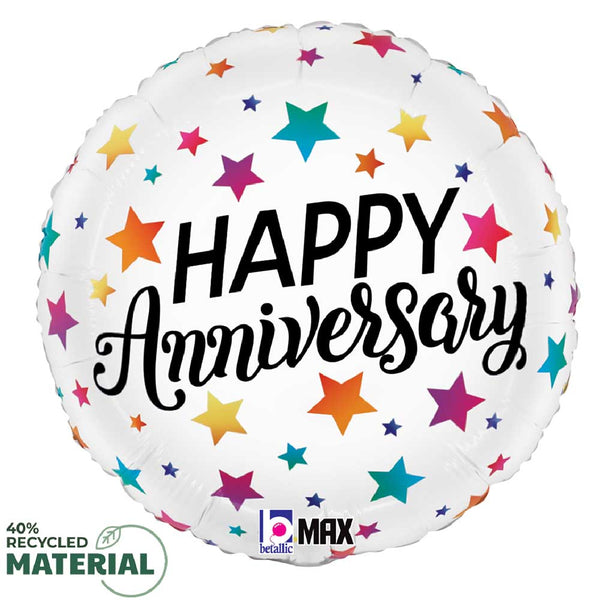 18 inch COLORFUL ANNIVERSARY - LA Balloons