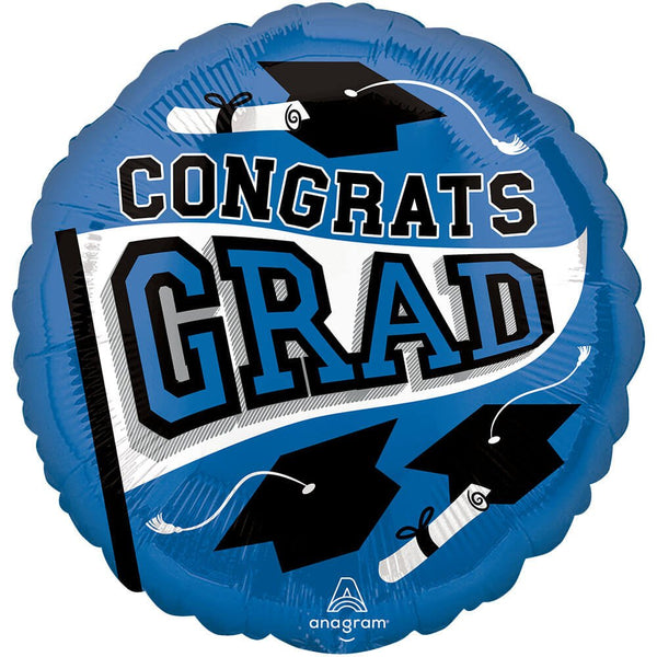 18 inch CONGRATS GRAD - BLUE - LA Balloons