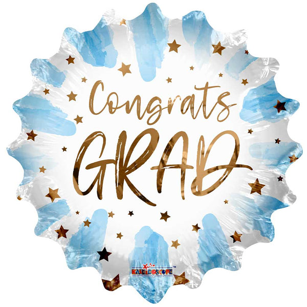 18 inch CONGRATS GRAD BLUE - LA Balloons